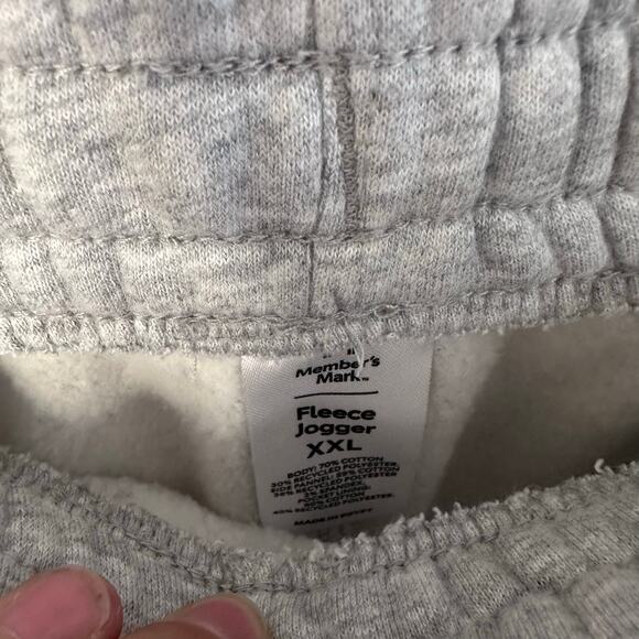 Mens members mark grey fleece plus size joggers size XXL - Picture 5 of 6